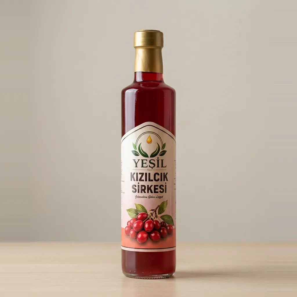 Kızılcık Sirkesi — 500 ml Dorica cam şişe