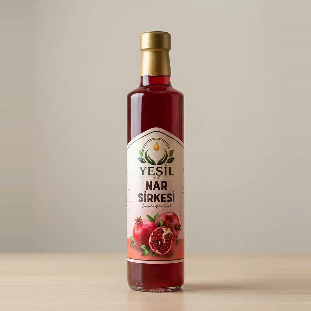 Nar Sirkesi — 500 ml Dorica cam şişe
