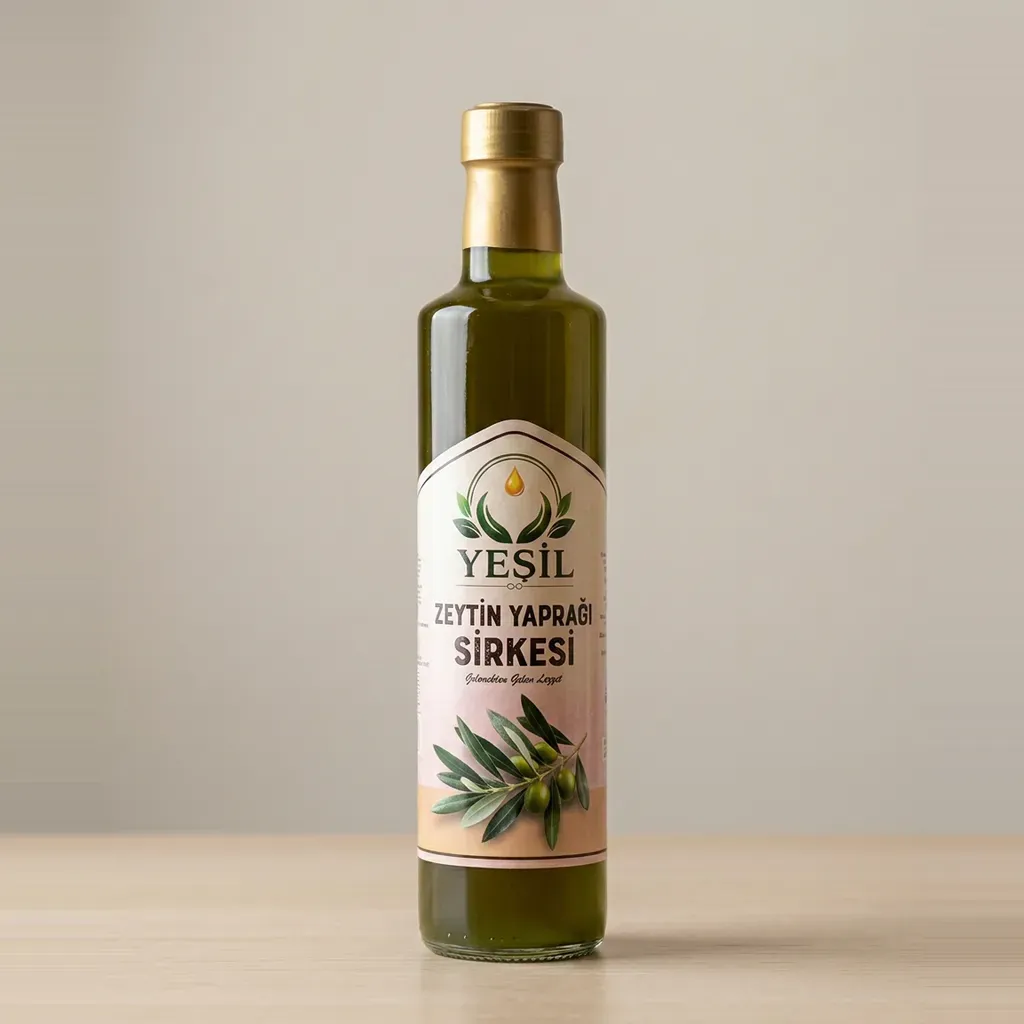 Zeytin Yaprağı Sirkesi — 500 ml Dorica cam şişe
